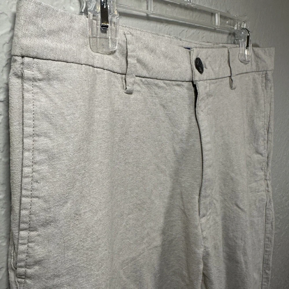 Old Navy Men's 90's Straight Linen-Blend Chino Pants 32x30 55% Linen 45% Cotton - Picture 1 of 9